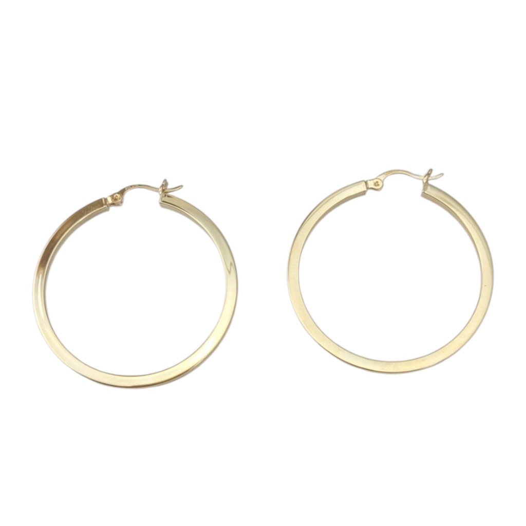 14k Yellow Gold Large Hoop Earrings #21707